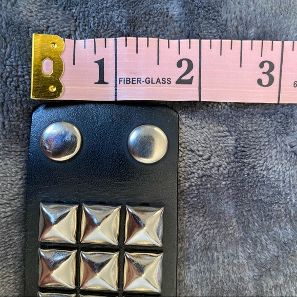 Biker Studded Hot Topic Adjustable  Wrist Band - Picture 2 of 5